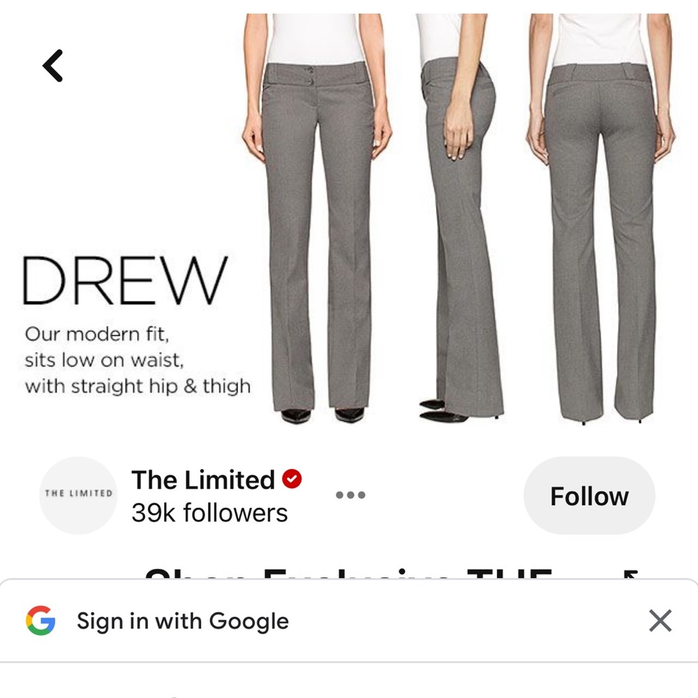 The Limited Dark Gray Bootcut business casual pants 2R